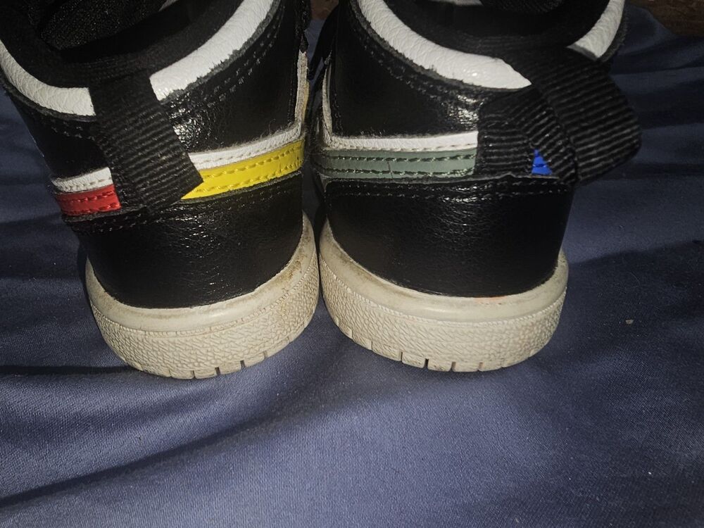 Nike Air Jordan 1 Mid Crayon Pack Multicolor Shoes Sneakers 640734-052 Size 6c - Picture 6 of 6